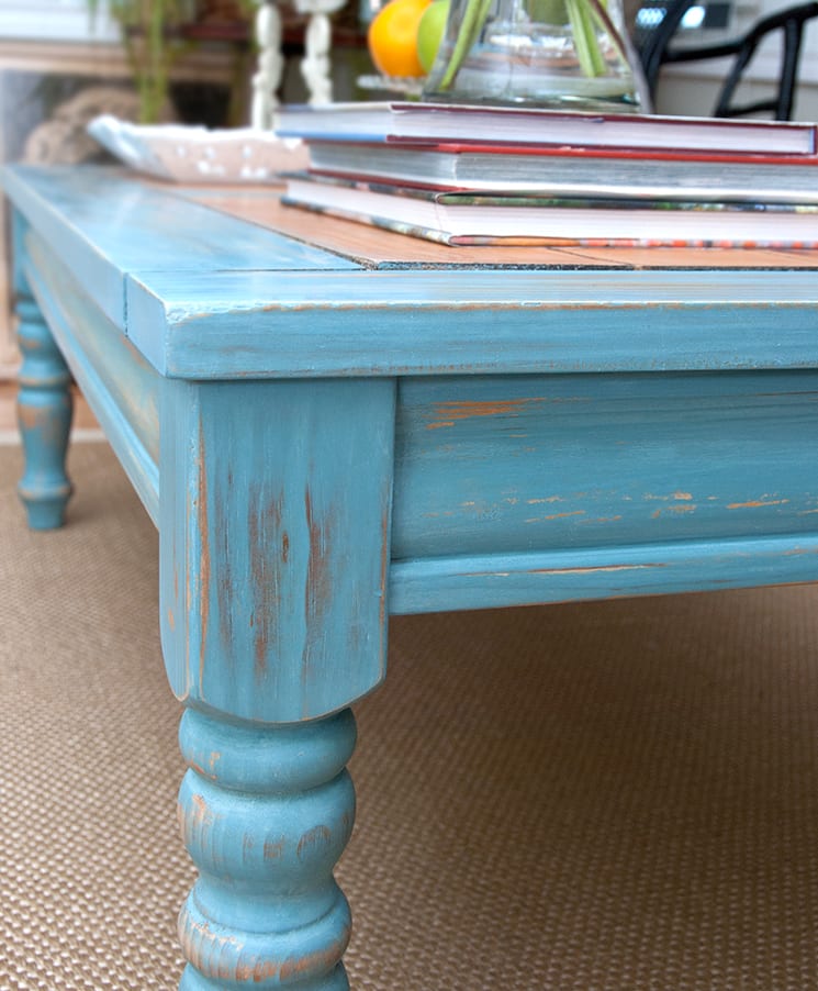 milk painted table