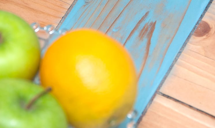 sanded milk paint table