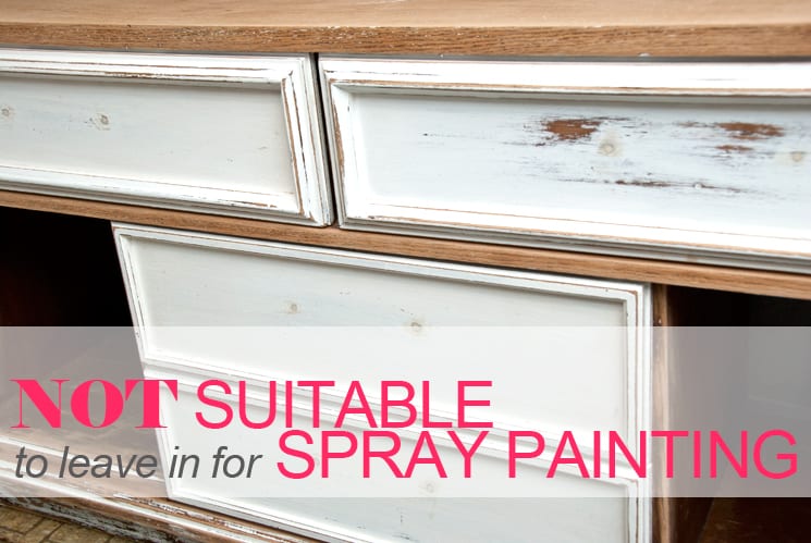 spray painting drawers