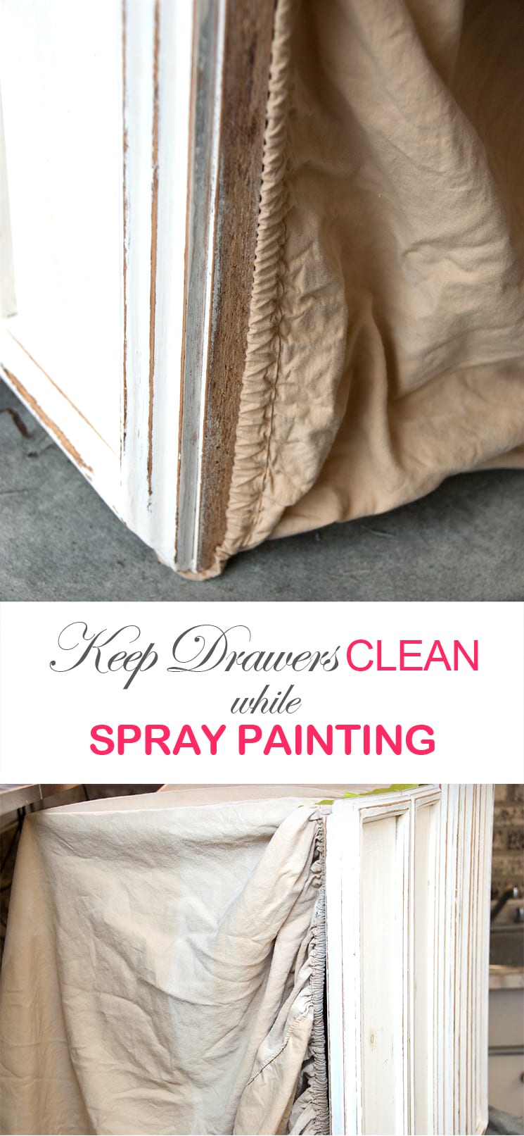 Keep Drawers Clean while Spay Painting
