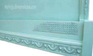 Painted Cane of Victorian Bed