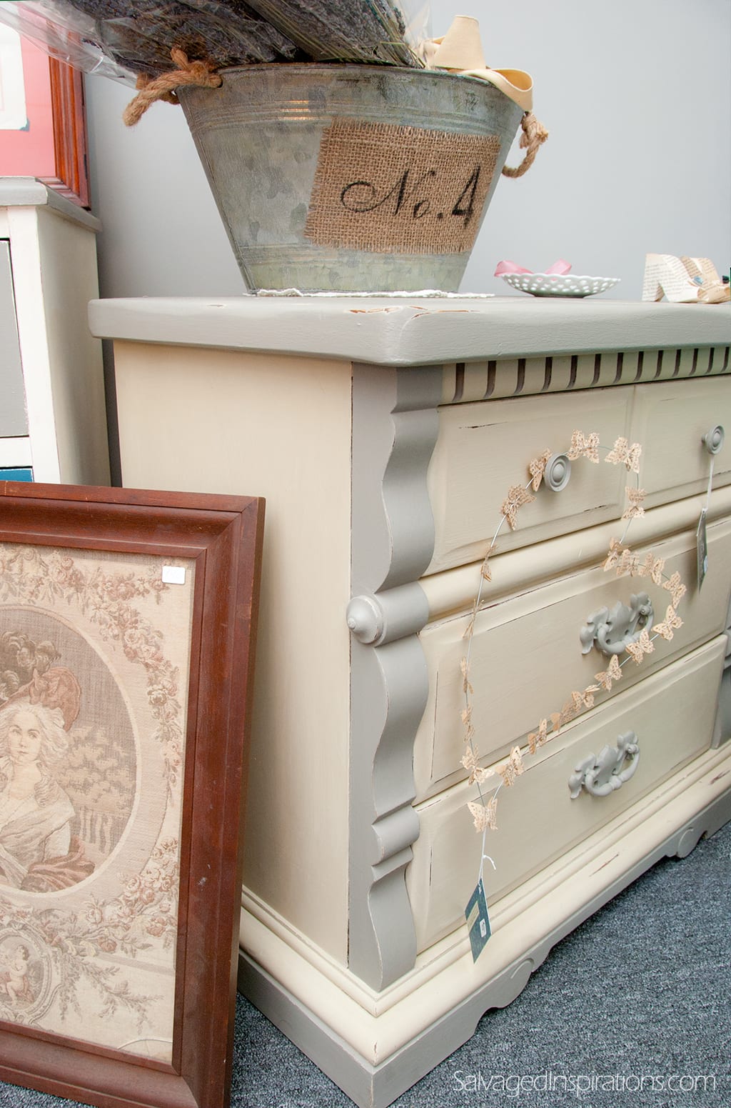 Painted Side Table|The Painted Bench