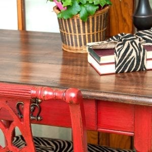 Road Rescued Glazed Writing Desk