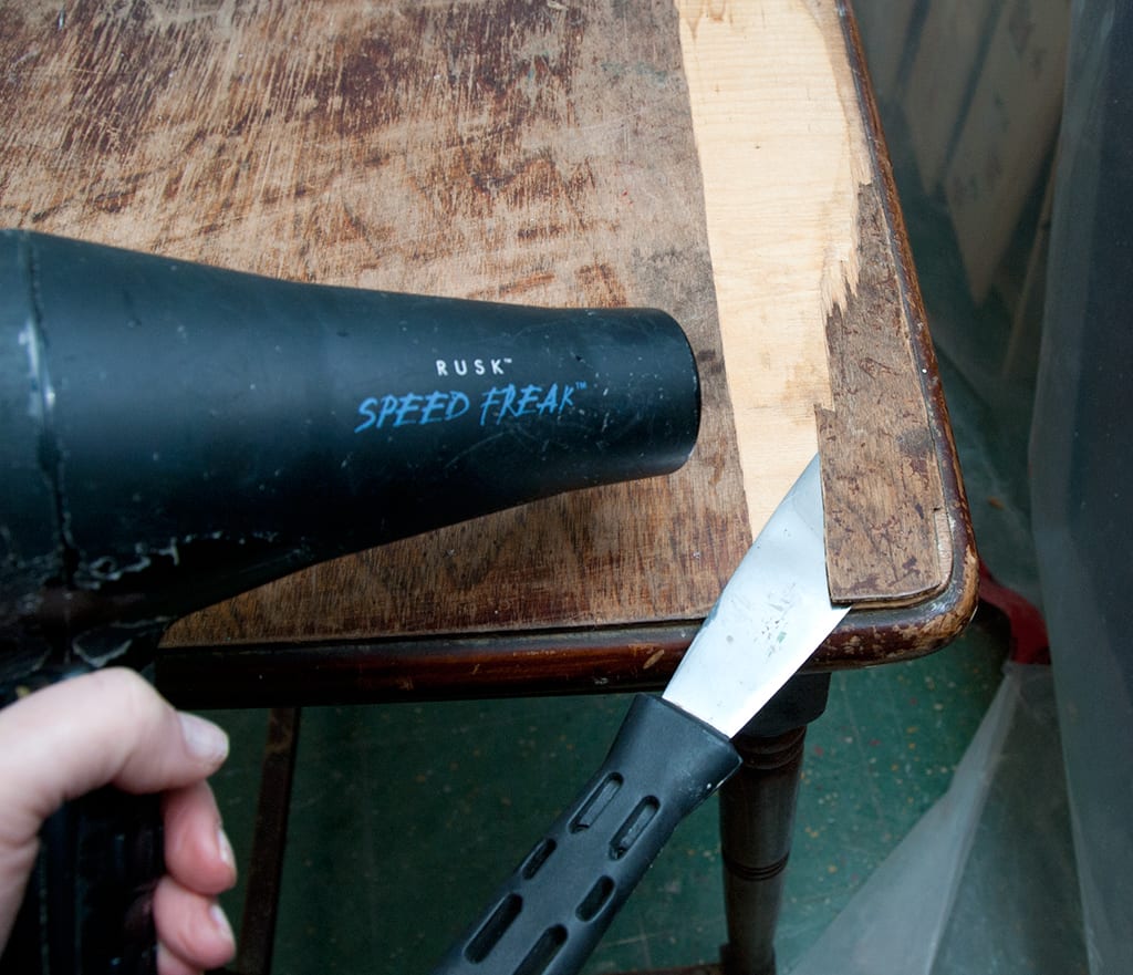 BlowDry-Heat-Veneer-Off