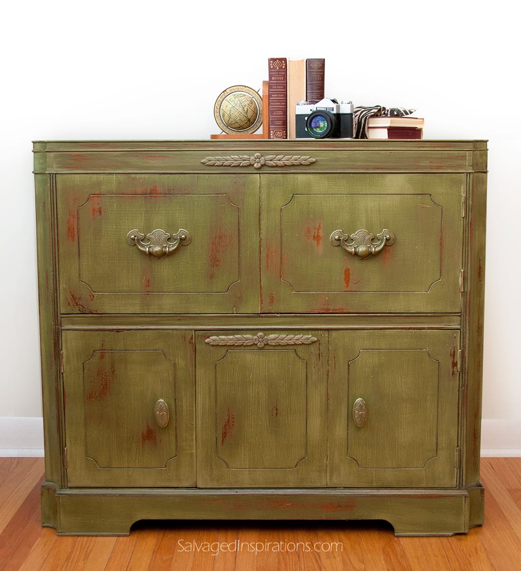 MilkPainted-Vintage-Radio-Cabinet