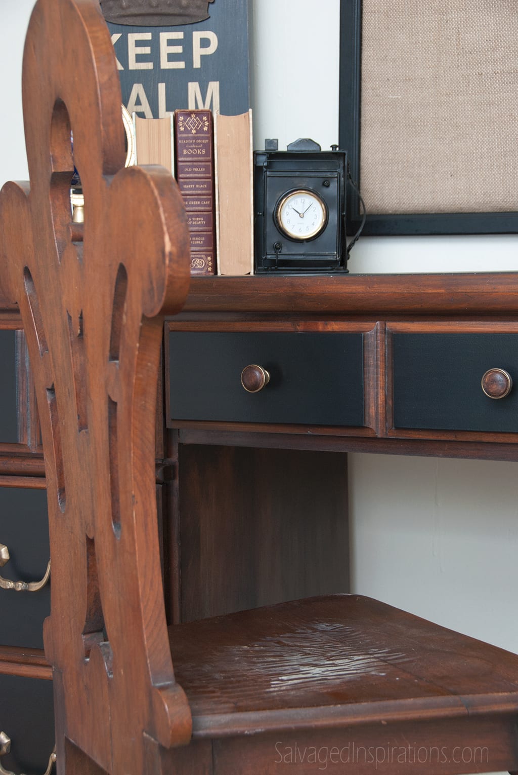 Painted&Stained-Desk&Chair