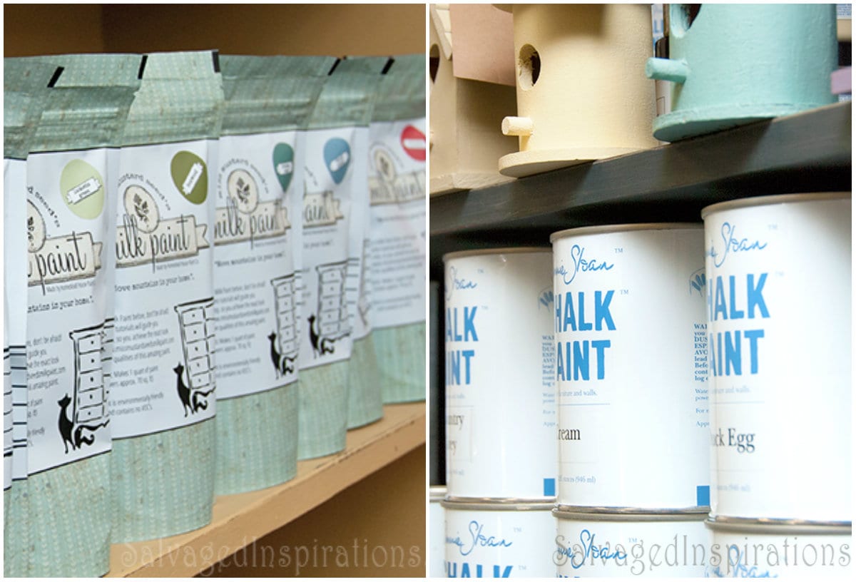 wet paint brush storage-milk-chalk-paiint