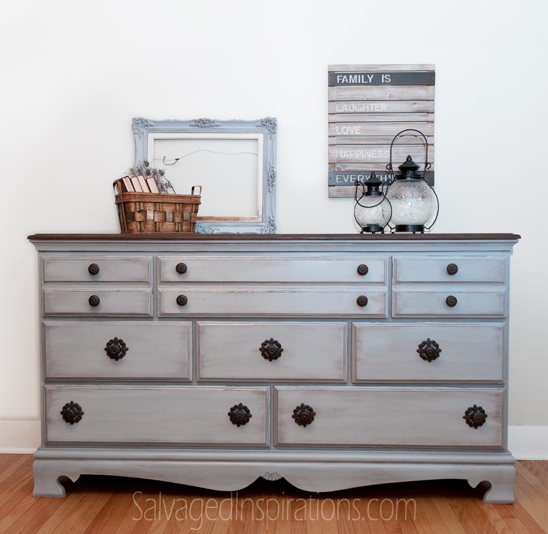 MilkPaintedDresserGelStainTop