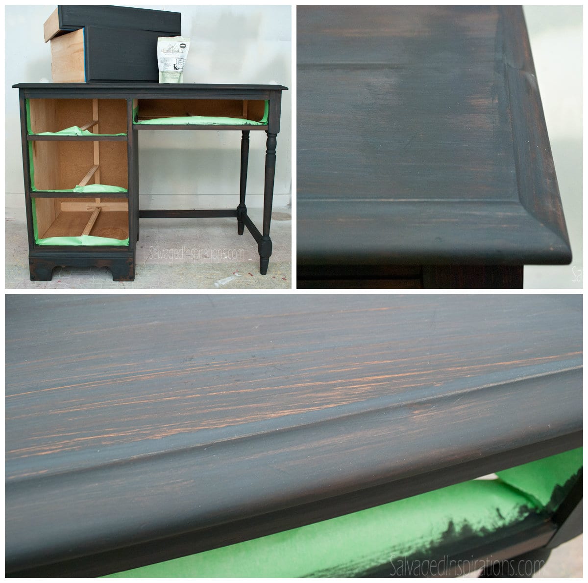 1st coat on distressed furniture