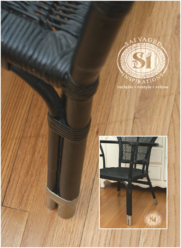 Masking Off w Plastic Wrap - Gold Dipped Wicker