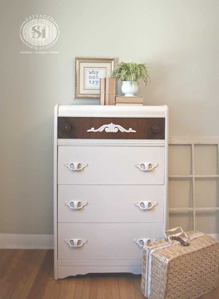 painted&stained waterfall dresser
