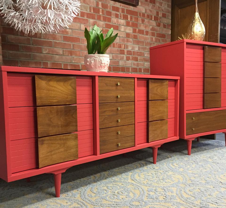 Simple Redesign - MCM Painted&Stained