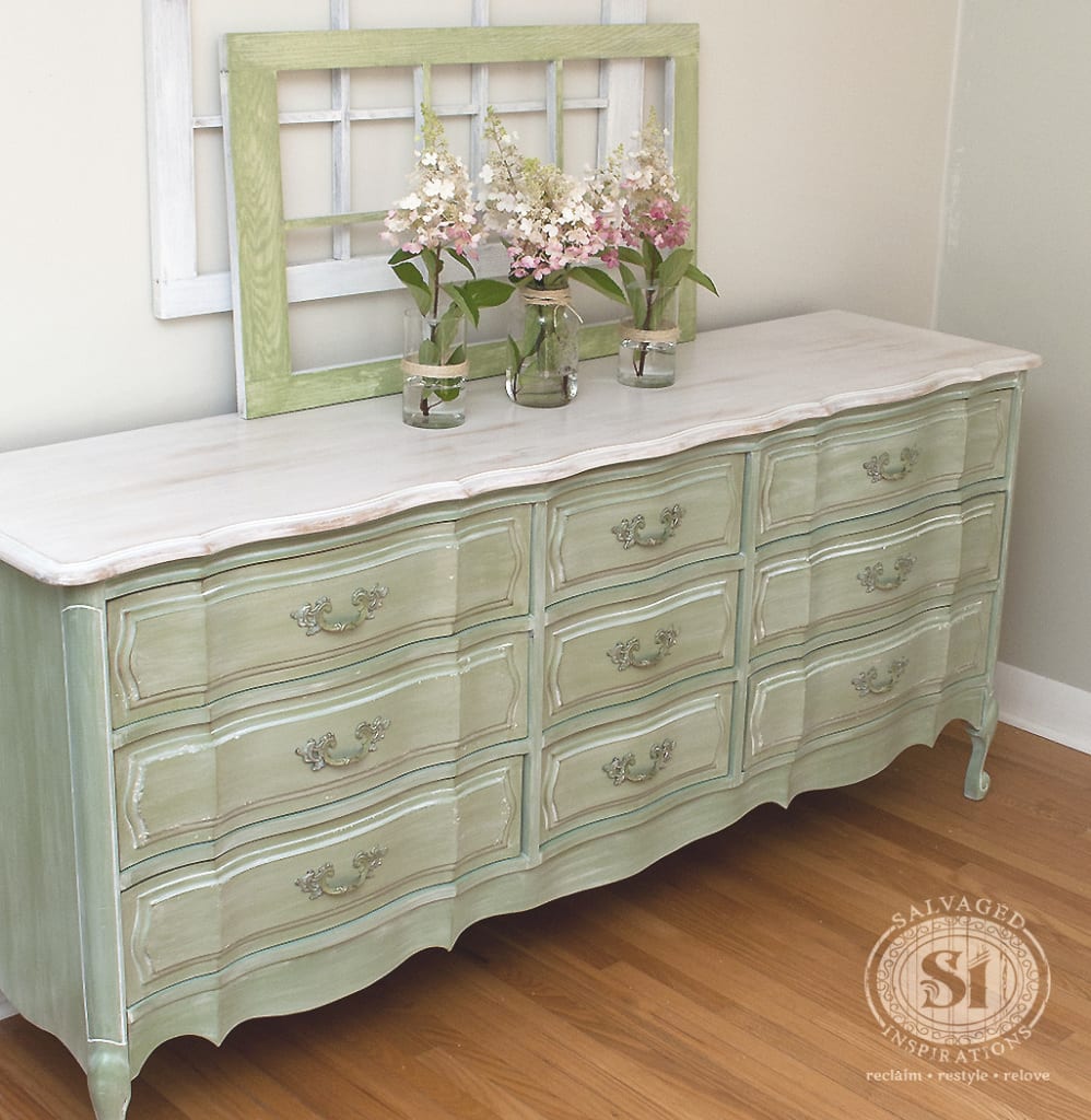 whitewashed wood dresser
