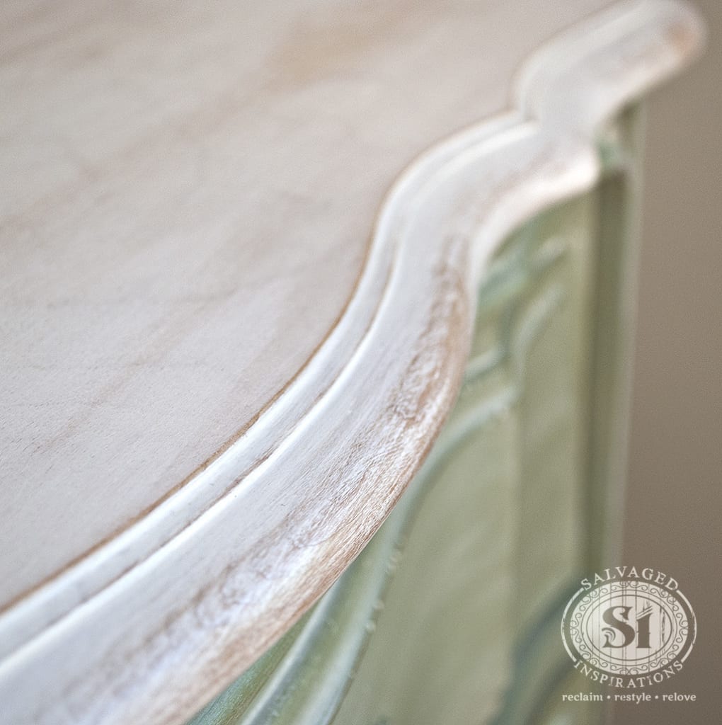 whitewashed wood dresser top