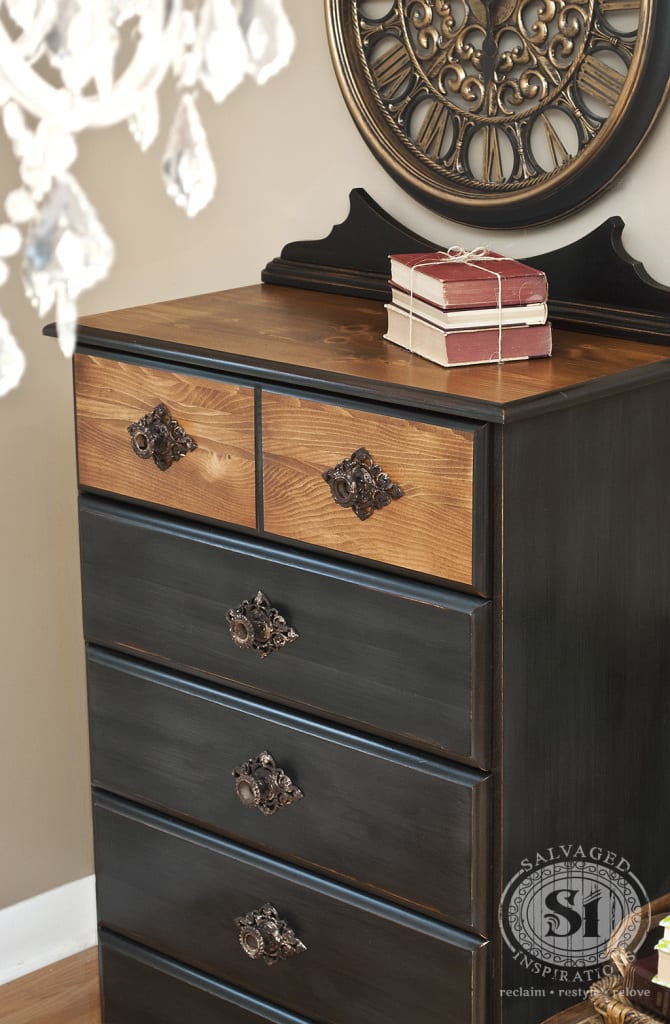 MMS Typewriter Blk Dresser w Back Board