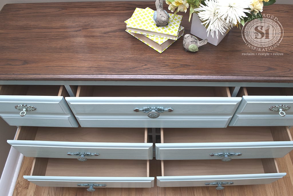 Milk Painted Dresser Drawers