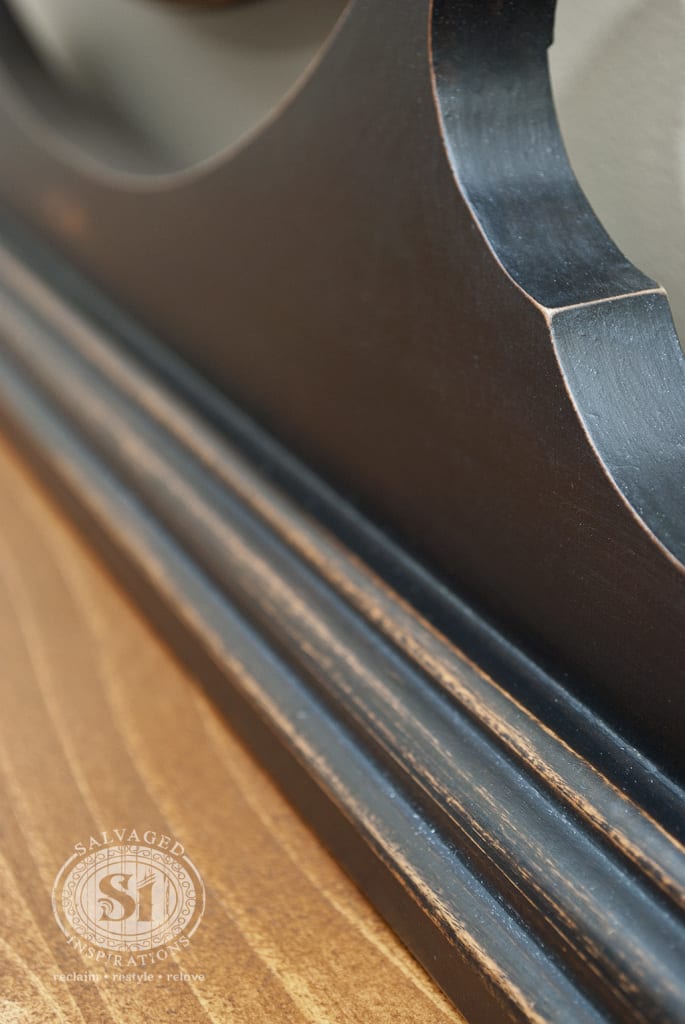 Salvaged Backboard on Dresser