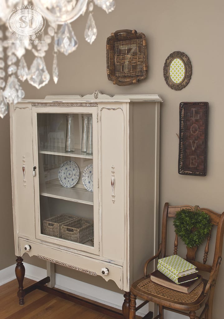 1930's GF Linen China Cabinet