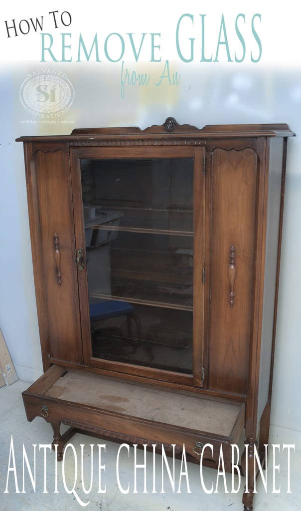 How To Remove Glass From Antique China Cabinet-before