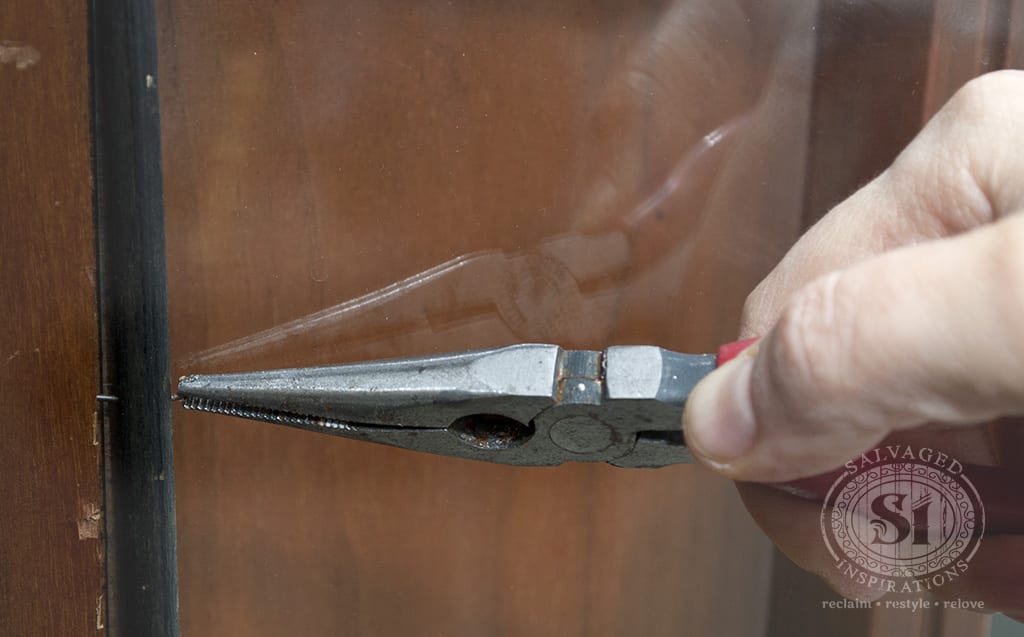 Remove Glass From Antique Cabinet