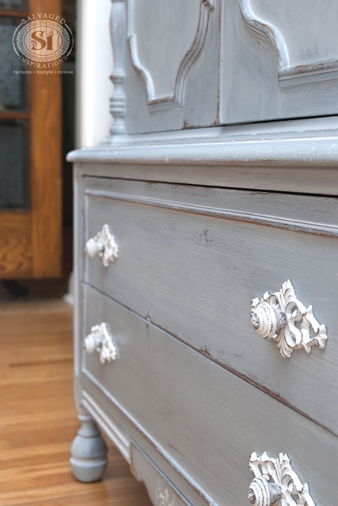 French Country Armoire MMS Shutter Gray