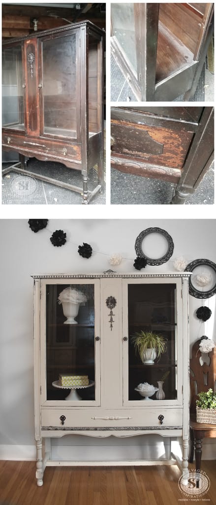 GF Chalk Style China Cabinet Before&After