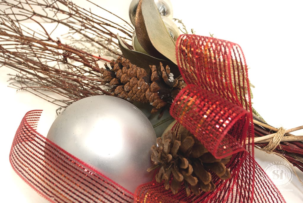 Repurposed Xmas Urn Decor