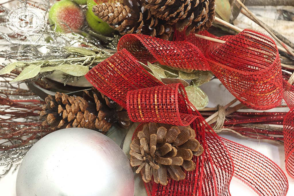 Repurposed Xmas Urn Decorations