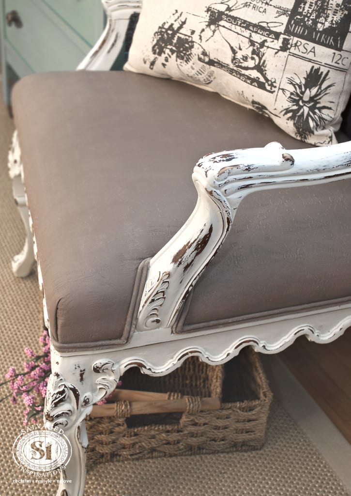 Chalk Painted Fabric - Queen Anne Chair