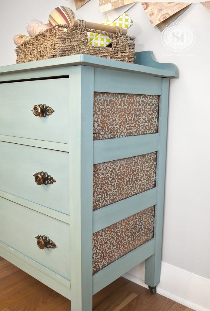 Stencil with Milk Paint