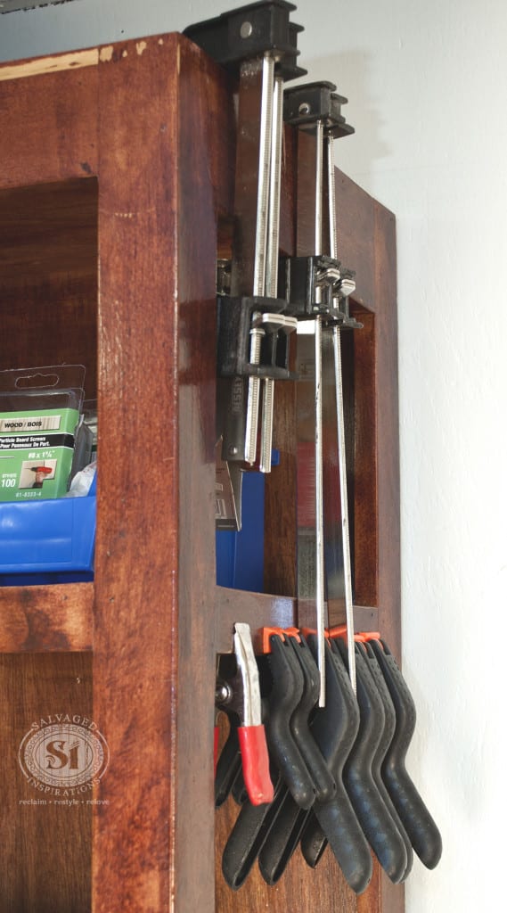 vertical organized clamps