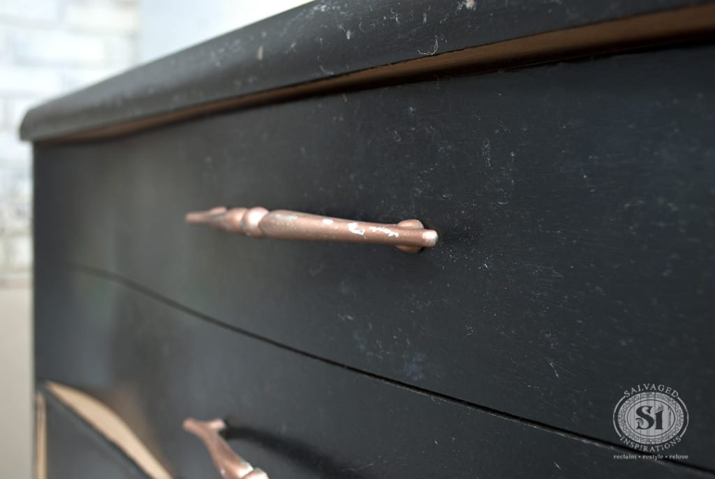 Kroehler Dresser Fuzzy Paint Job - Before