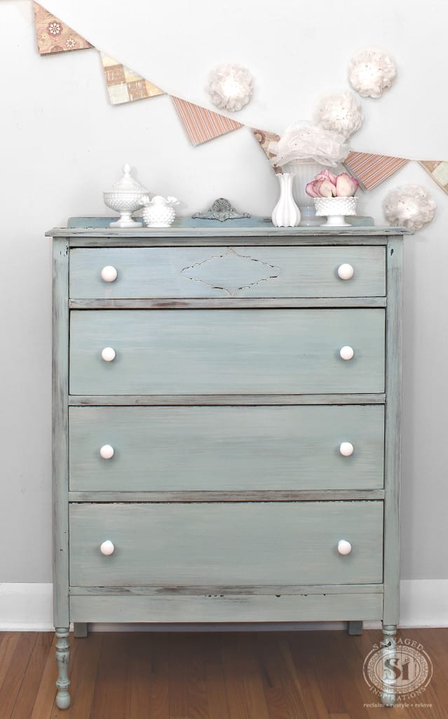 Layered Milk Painted Dresser