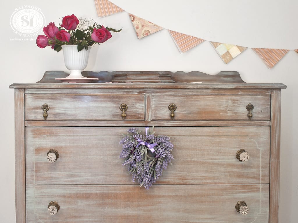 Wash and Dry Painted Vintage Dresser