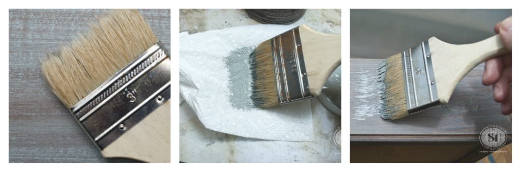 dry brushing technique w chip brush