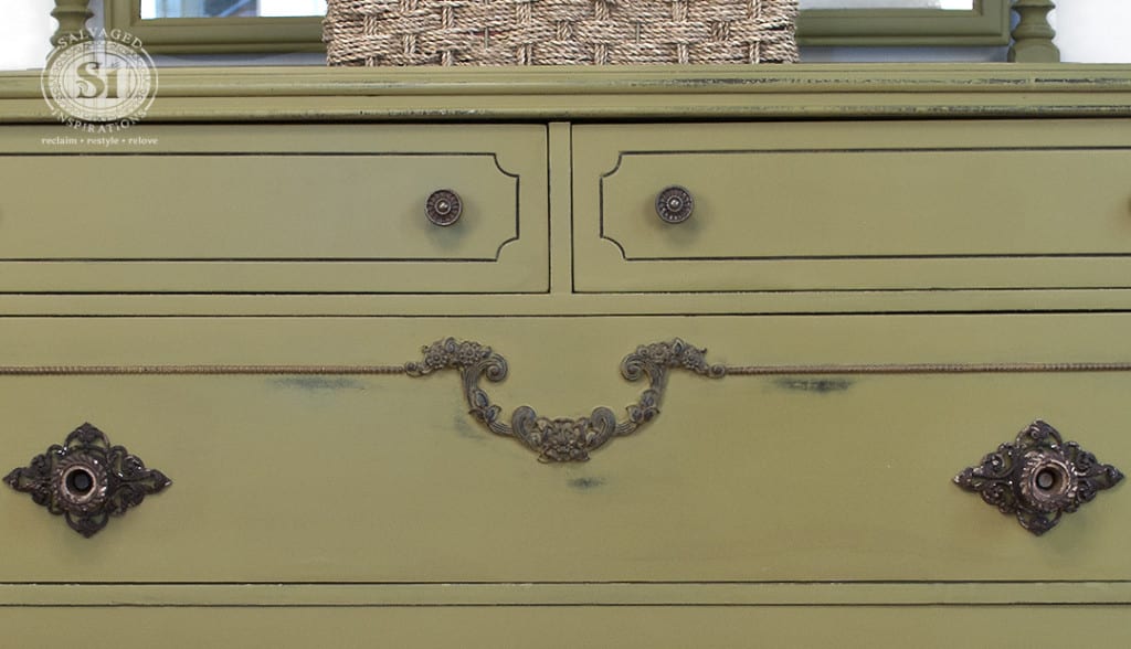 Antique Painted Dresser Front