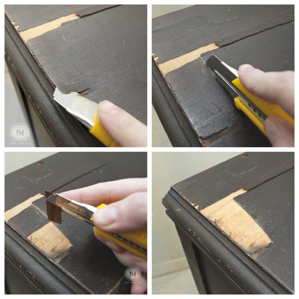 Repairs to Chipping Veneer - Dresser
