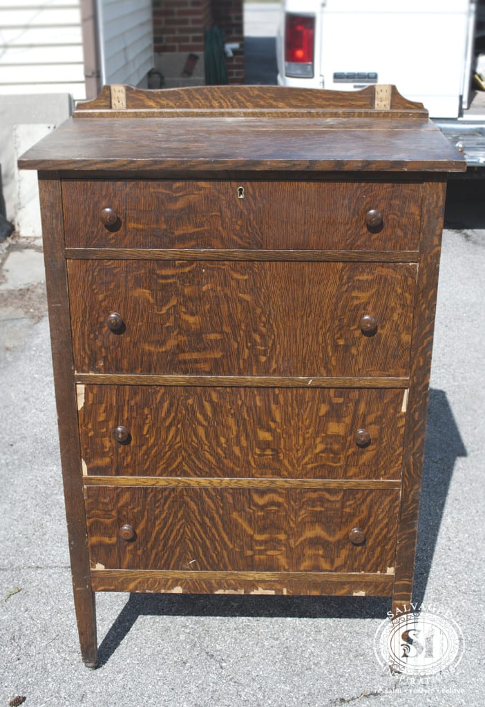 Tiger Oak Dresser - 1Before