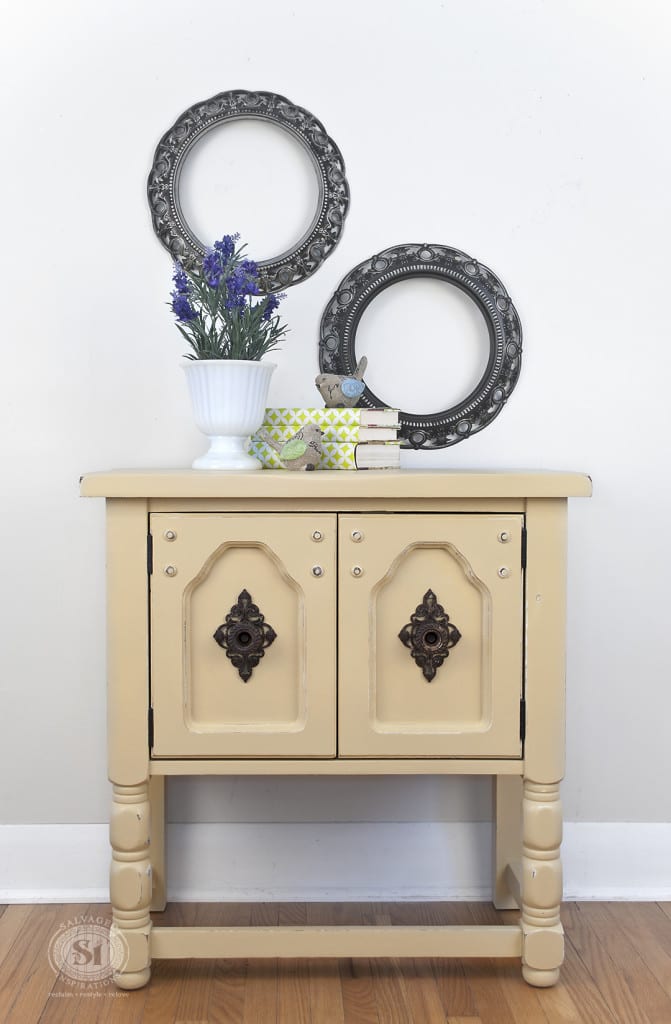 BM Mustard Painted Side Table - HMCP