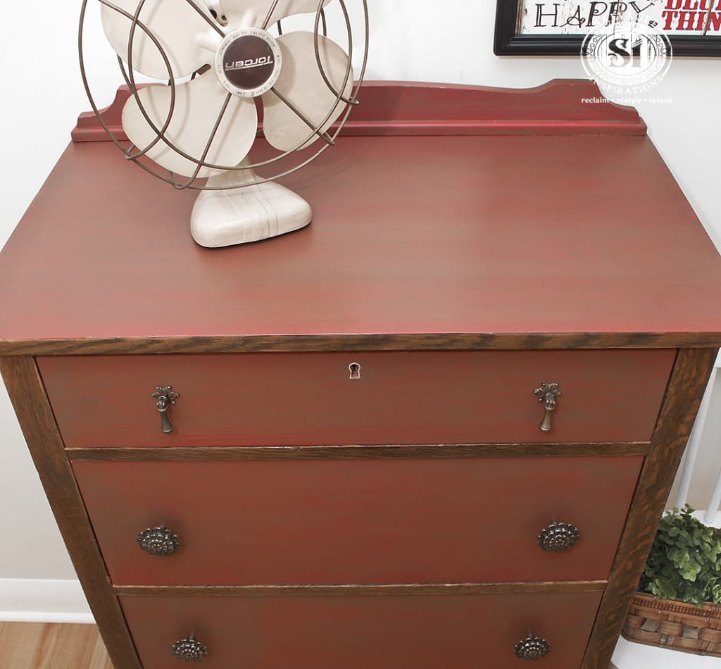 Barn Red Dresser Top