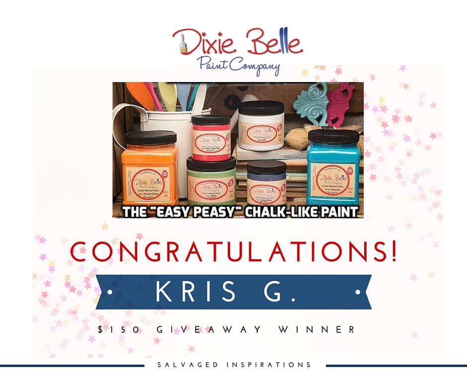 Congrats - Dixie Belle $150 Winner