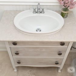 Old Dresser turned Vanity Sink