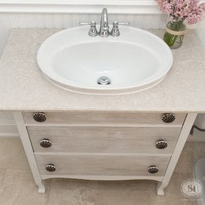 Old Dresser turned Vanity Sink