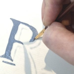 Painted French Script onto Furniute1