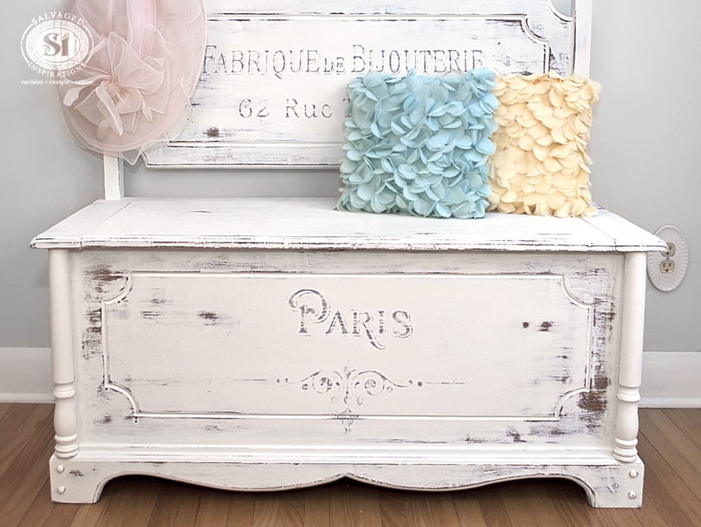 Paris Stenciled Bench