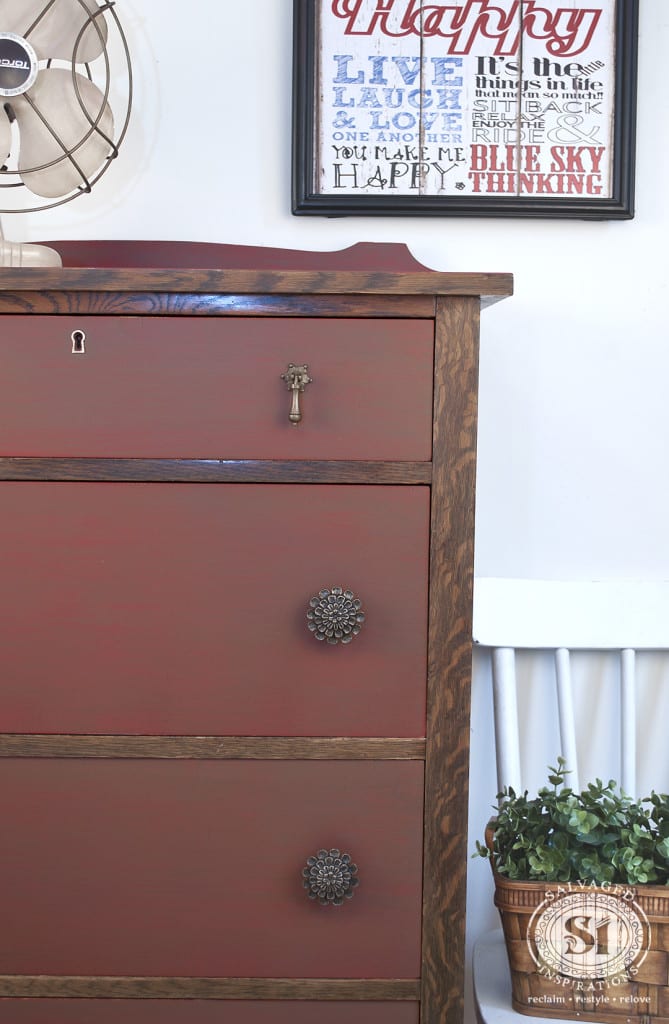 Vintage Farmhouse Chic Dresser - Painted & Glazed