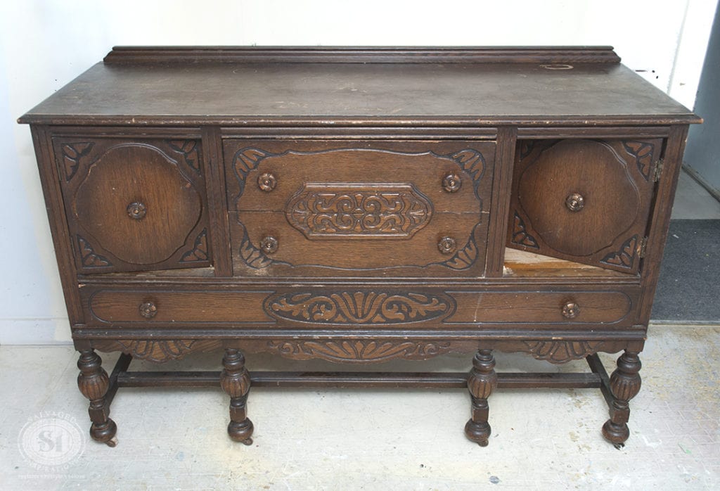 Kijiji Antique Buffet Before