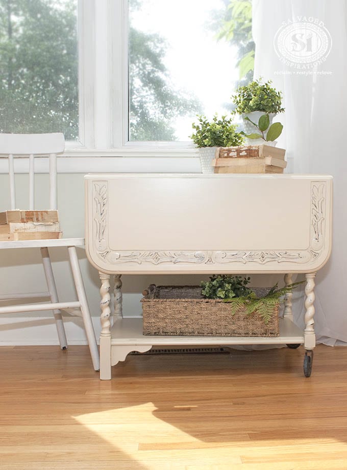 Matched Linen Tea Cart