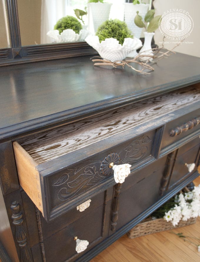 Painted Dresser Inside Drawer Detail