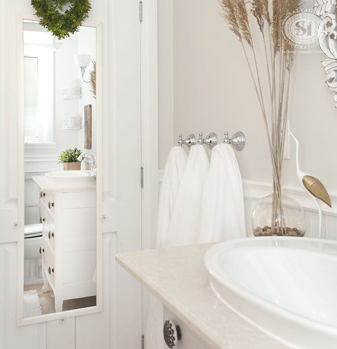 Salvaged Bathroom Mirror Reflections